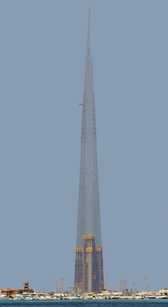 پروژه برج جده (برج پادشاهی) که یک ابر آسمان خراش است که در ضلع شمالی جده، عربستان سعودی واقع شده است، اولین ساختمان بلند 1 کیلومتری و مرکز و فاز اول یک جاذبه توسعه و گردشگری معروف به شهر اقتصادی جده خواهد بود.